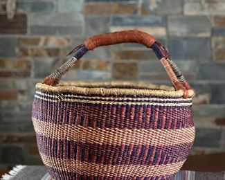 Artist Made Ghana Market Basket 9.5 x 14.5in diameter.	
