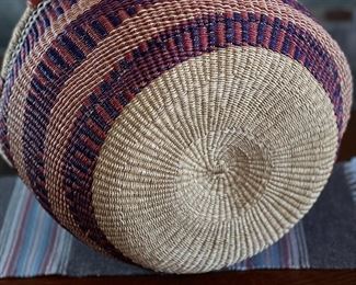 Artist Made Ghana Market Basket 9.5 x 14.5in diameter.	
