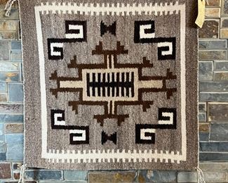 Navajo Two Grey Hills Rug Helen George  	25 x 25in	
