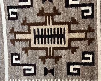 Navajo Two Grey Hills Rug Helen George  	25 x 25in	

