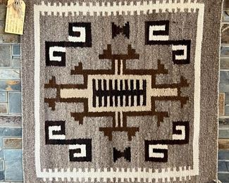 Navajo Two Grey Hills Rug Helen George  	25 x 25in	

