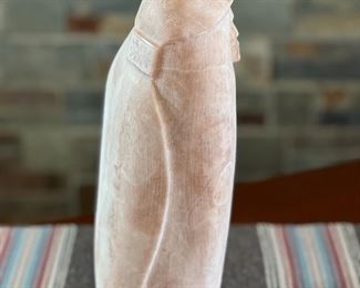 Navajo Larry Yazzie Alabaster  Sculpture A Gift For sister Soap Stone Native American  Carving	12.5 inches high.	
