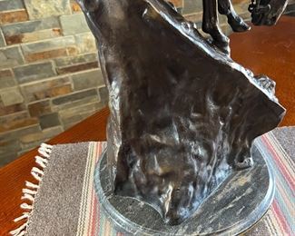 Large Frederic Remington Mountain Man Bronze Statue Sculpture	29 x 12 x 20in	HxWxD
