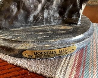 Large Frederic Remington Mountain Man Bronze Statue Sculpture	29 x 12 x 20in	HxWxD
