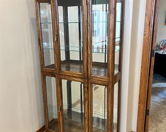 Display Cabinet Glass Shelf Mirror Back 	72 x 37 x 12in	HxWxD

