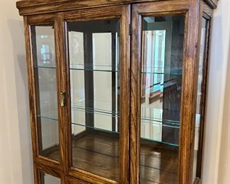 Display Cabinet Glass Shelf Mirror Back 	72 x 37 x 12in	HxWxD
