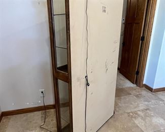 Display Cabinet Glass Shelf Mirror Back 	72 x 37 x 12in	HxWxD
