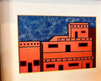 Hopi Sunset Uen Tillie Troy Navajo Framed Art	Frame: 9.25 x 11.5in	
