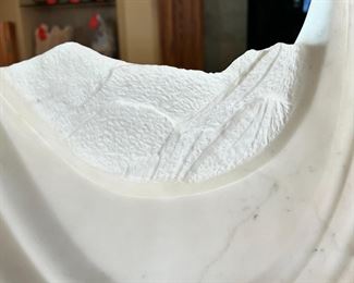 Navajo Tim Washburn Alabaster Sculpture  Two Eagles Carved Native American Soapstone 	14.5 x 14.5 x 3.5.	HxWxD
