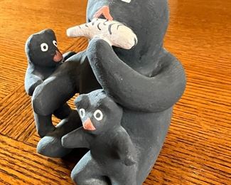 Pueblo Bear Native American Elizabeth Trujillo Cochiti pottery	3.7 inches high.	
