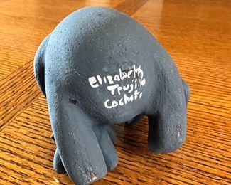 Pueblo Bear Native American Elizabeth Trujillo Cochiti pottery	3.7 inches high.	

