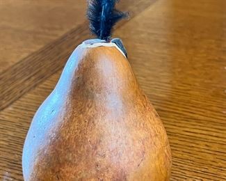 B Cox Carved Quail Gourd	4.25 inches high.	
