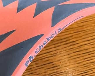 Hopi Zuni PB Shebola 3pc Pottery Nativity PATRICIA BAXTER Native American 	5.5 x 6.5in	
