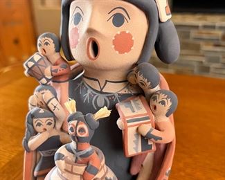 LARGE Jemez Linda Lucero Fragua Storyteller Figure Native American Pottery 	10.5 x 5 x 8in	HxWxD
