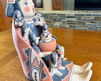 LARGE Jemez Linda Lucero Fragua Storyteller Figure Native American Pottery 	10.5 x 5 x 8in	HxWxD
