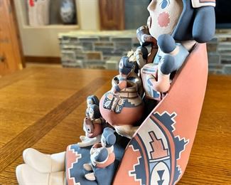 LARGE Jemez Linda Lucero Fragua Storyteller Figure Native American Pottery 	10.5 x 5 x 8in	HxWxD
