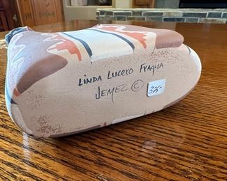 Jemez Linda Lucero Fragua Trio Figure Native American Pottery 	7 x 5.5 x 2in	HxWxD
