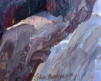 Original Art Leland Beaman Grand Canyon Oil Painting  	Frame: 53 x 53in	
