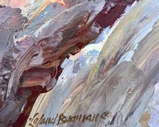 Original Art Leland Beaman Grand Canyon Oil Painting  	Frame: 53 x 53in	
