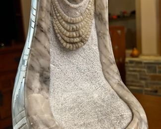 Jay Tsoodle Native American Alabaster Sculpture Carved  Soapstone 	16 x 6 x 8in	HxWxD
