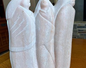 John Suazo Taos Pueblo 3 Women Alabaster Sculpture Native American Carved Soapstone 	14 x 10 x 4.5in	HxWxD
