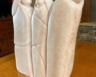 John Suazo Taos Pueblo 3 Women Alabaster Sculpture Native American Carved Soapstone 	14 x 10 x 4.5in	HxWxD

