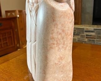 John Suazo Taos Pueblo 3 Women Alabaster Sculpture Native American Carved Soapstone 	14 x 10 x 4.5in	HxWxD
