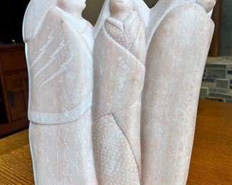 John Suazo Taos Pueblo 3 Women Alabaster Sculpture Native American Carved Soapstone 	14 x 10 x 4.5in	HxWxD

