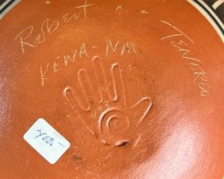 Santo Domingo Kewa Robert Tenorio Pottery Bowl Native American 	4 x 8in diameter	

