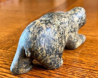Inuit Bear-Man Transformative Soapstone Sculpture Carving	2.5 inches high.	
