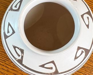 Hopi Pottery Marianne Navasie Frogwoman Pot Vase Native American 	5.25x 2.5in diameter at opening.	
