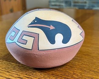 Angelina Medina Acoma/Zia/Zuni Seed Pot Native American Pottery	3.5 x 5.5 diameter.	
