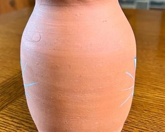 Thelma Toehay Chapman&nbsp;Kiowa Pottery Vase Native American	4.25 x 3 diameter at opening	
