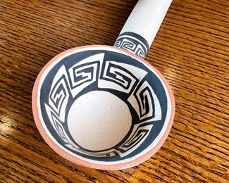 T. Chopito Zuni Pottery Bowl & Spoon	3.5 x 6.75in diameter.	
