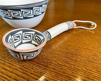 T. Chopito Zuni Pottery Bowl & Spoon	3.5 x 6.75in diameter.	

