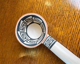 T. Chopito Zuni Pottery Bowl & Spoon	3.5 x 6.75in diameter.	
