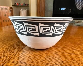T. Chopito Zuni Pottery Bowl & Spoon	3.5 x 6.75in diameter.	
