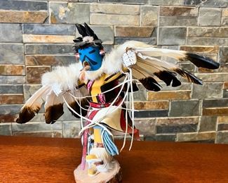 Navajo Eagle Dancer Kachina Doll Signed Spencer Native American 	12in High	
