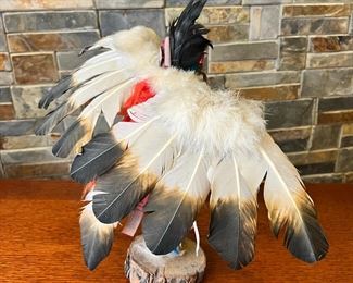 Navajo Eagle Dancer Kachina Doll Signed Spencer Native American 	12in High	
