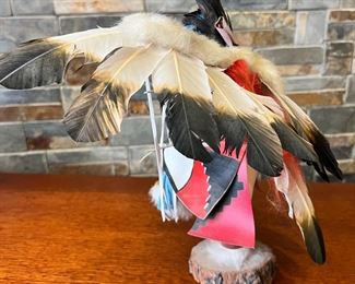 Navajo Eagle Dancer Kachina Doll Signed Spencer Native American 	12in High	
