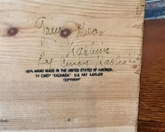 Navajo Grey Bear&nbsp;Kachina Doll Cindy Kachada Native American 	15in High	
