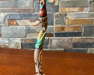 D. Choyou Hopi Carved Kachina Doll Native American 	10.5in High	
