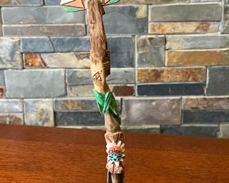 D. Choyou Hopi Carved Kachina Doll Native American 	10.5in High	
