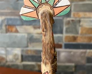 D. Choyou Hopi Carved Kachina Doll Native American 	10.5in High	
