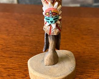 D. Choyou Hopi Carved Kachina Doll Native American 	10.5in High	
