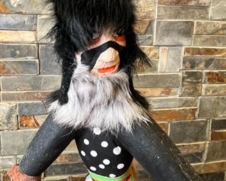 Navajo Black Badger Kachina Doll Cindy Kachada Native American 	17in High	
