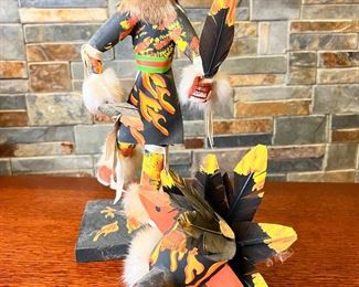 Navajo Fire Keepers Kachina Doll Cindy Kachada Native American 	17in High	
