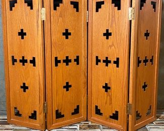 Mini Oak Hinged Panel Divider Screen	31 x 43in	
