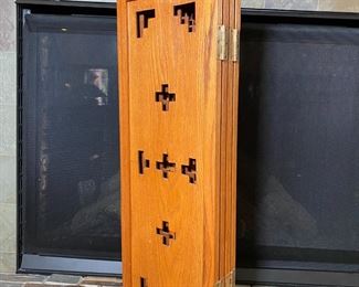 Mini Oak Hinged Panel Divider Screen	31 x 43in	
