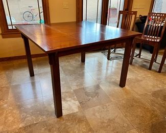 5pc Broyhill Artisan Ridge Hi-Top Table & 4 Chairs Mission Arts and Crafts	Table: 35 x 54 x 54	HxWxD
